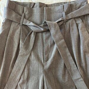 Grey Paper Bag Pants